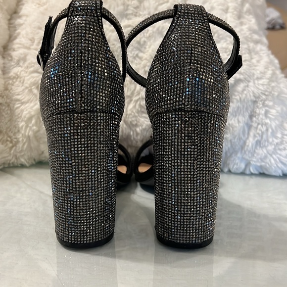 Steve Madden Black Crystal Dress Sandals - Picture 5 of 7